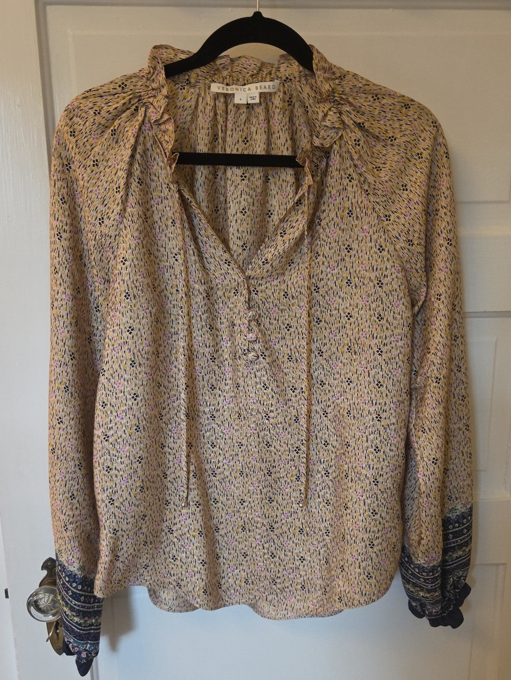 Veronica Beard Silk Blouse Size 4